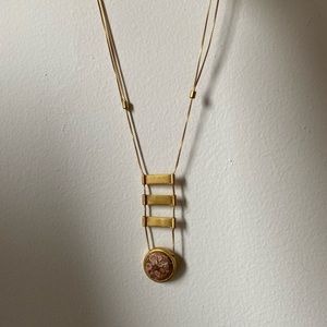 Madewell Adjustable Necklace with stone